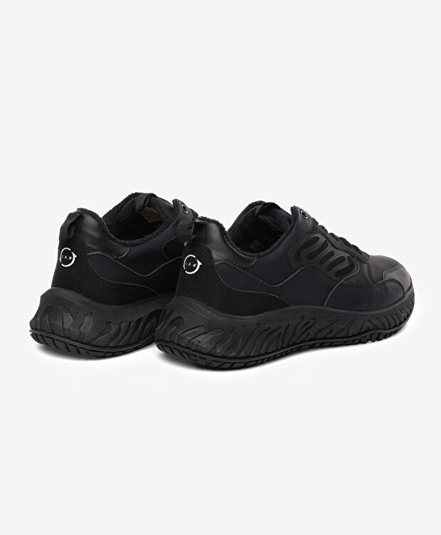 Greyder LAB Erkek Siyah Hakiki Deri Spor Ayakkabı - 4