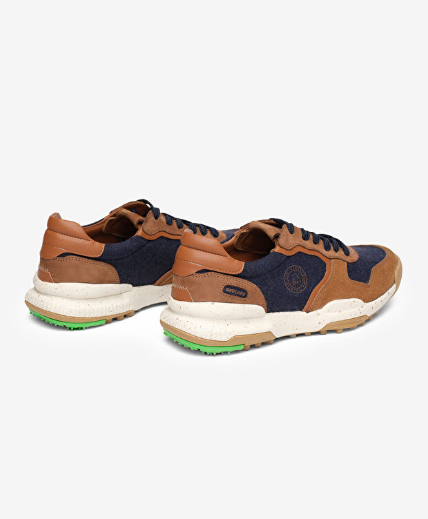 Greyder LAB Erkek Taba Lacivert Hakiki Deri Spor Ayakkabı - 4