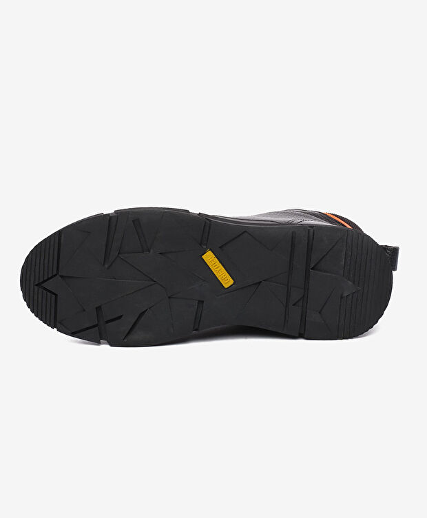 Erkek Siyah Hakiki Deri Sneaker Bot - 5