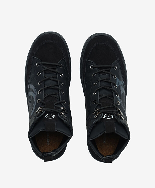 Erkek Siyah Hakiki Deri Sneaker Bot - 5