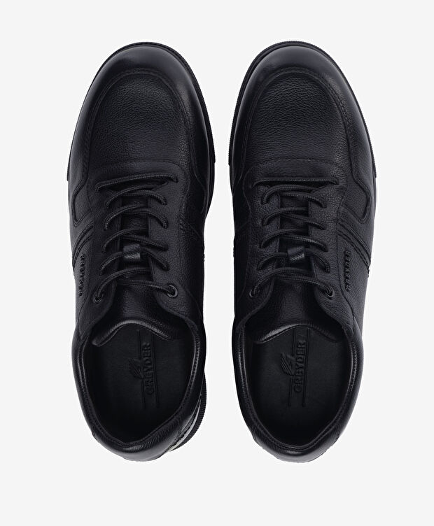 Erkek Siyah Hakiki Deri Comfort Ayakkabı - 5