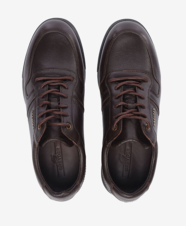 Erkek Kahverengi Hakiki Deri Comfort Ayakkabı - 5