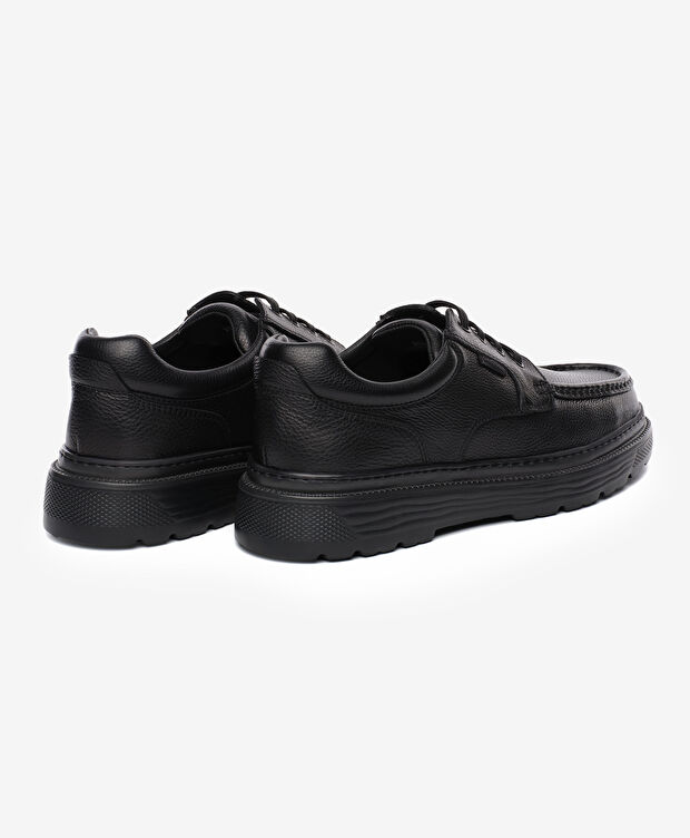 Erkek Siyah Hakiki Deri Comfort Ayakkabı - 4