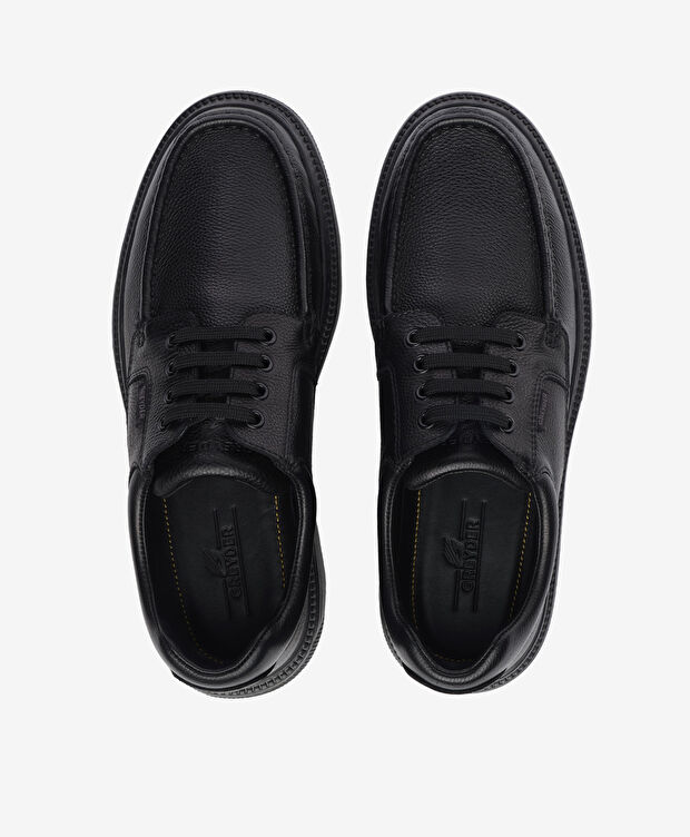 Erkek Siyah Hakiki Deri Comfort Ayakkabı - 5