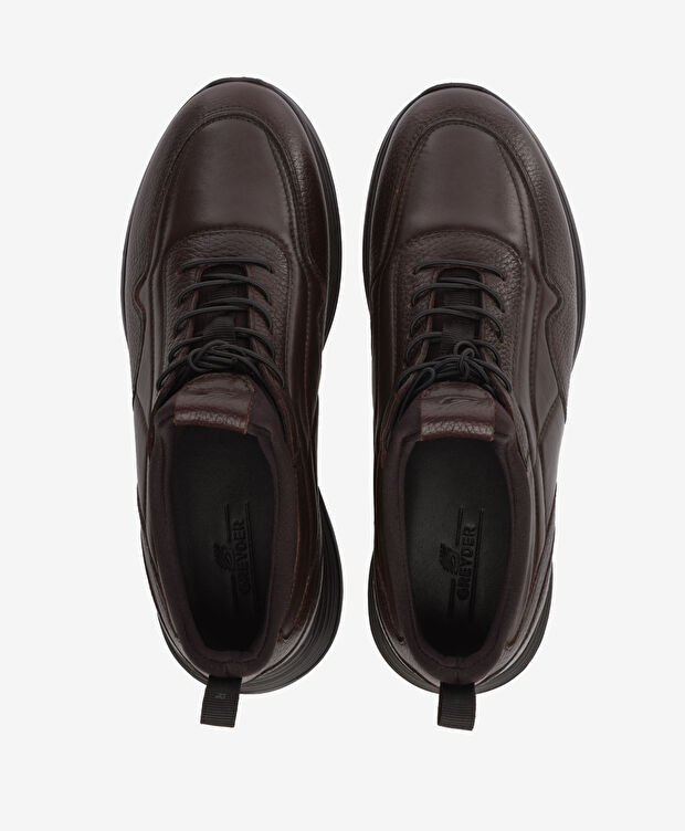 Erkek Kahverengi Hakiki Deri Ayakkabı - 5