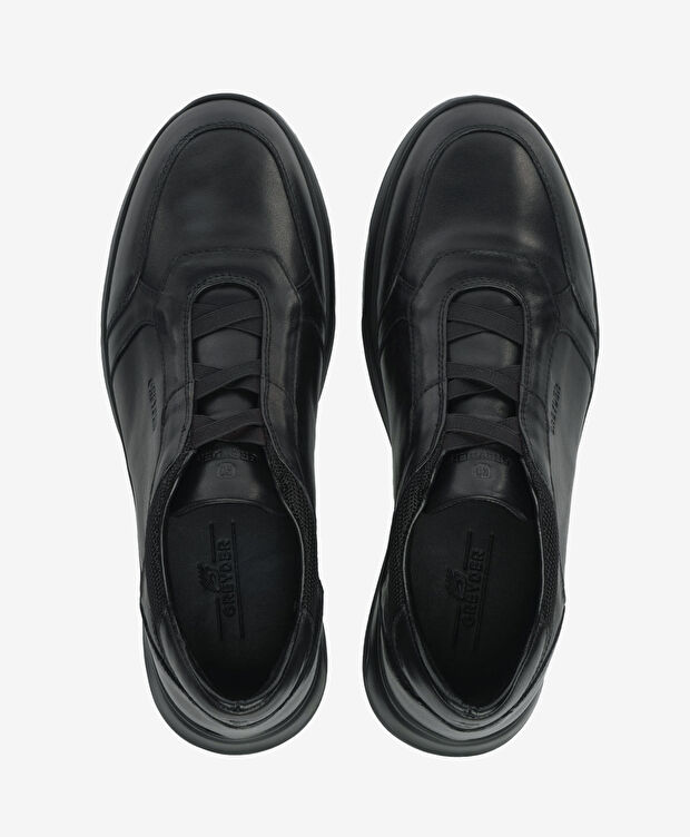 Erkek Siyah Hakiki Deri Comfort Ayakkabı - 5