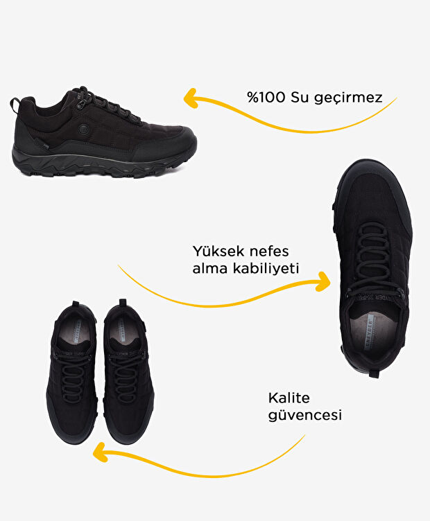 Erkek Siyah Su Geçirmez Outdoor Ayakkabı - 2