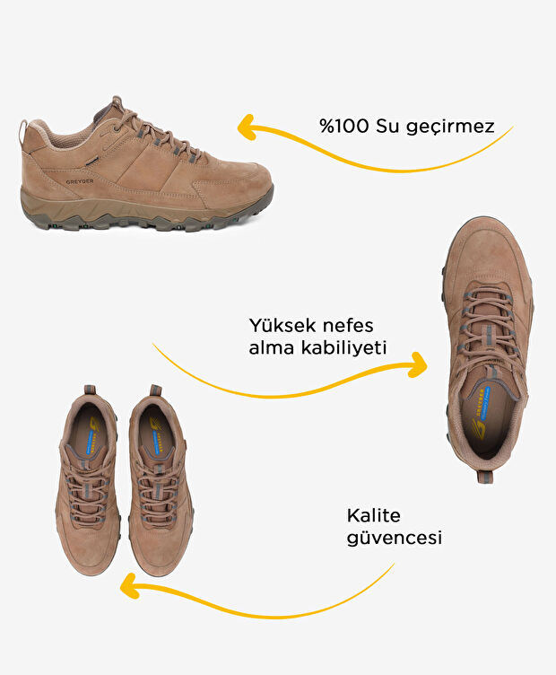 Erkek Kum Hakiki Deri Outdoor Su Geçirmez Ayakkabı - 2