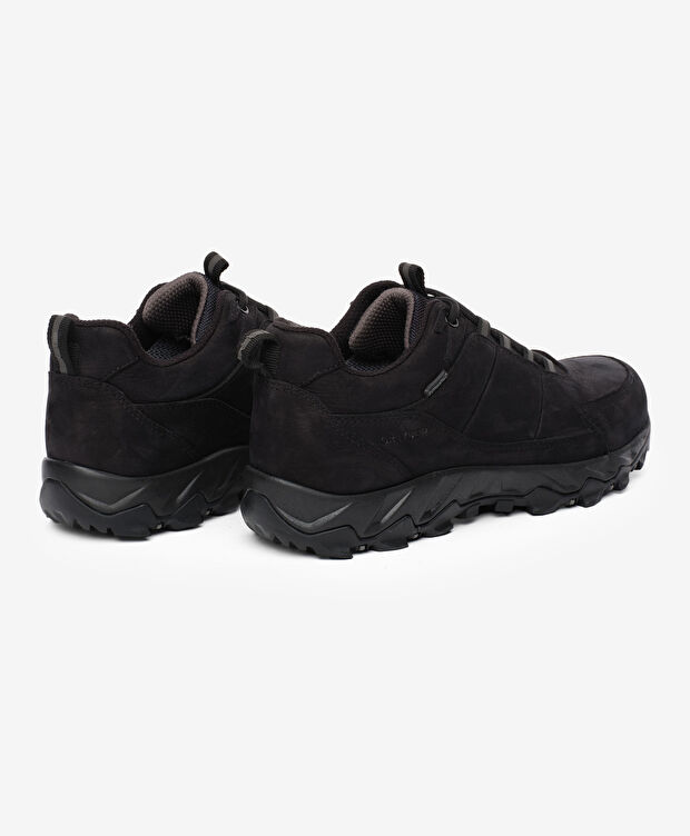 Erkek Siyah Hakiki Deri Su Geçirmez Outdoor Ayakkabı - 4