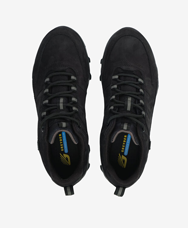 Erkek Siyah Hakiki Deri Su Geçirmez Outdoor Ayakkabı - 5