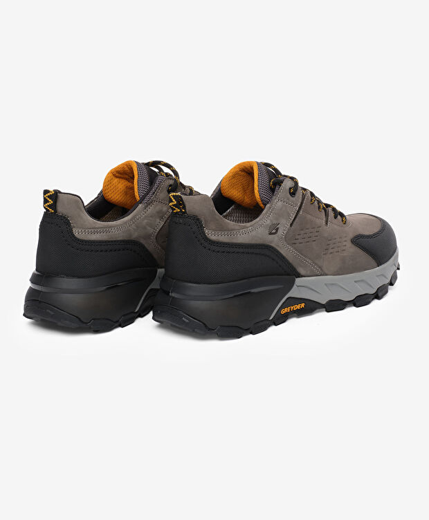Erkek Koyu Gri Siyah Hakiki Deri Su Geçirmez Outdoor Ayakkabı - 5