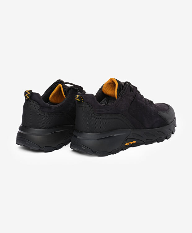 Erkek Siyah Gri Hakiki Deri Su Geçirmez Outdoor Ayakkabı - 5