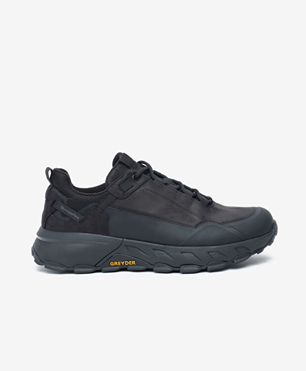 Erkek Siyah Hakiki Deri Su Geçirmez Outdoor Ayakkabı - 1