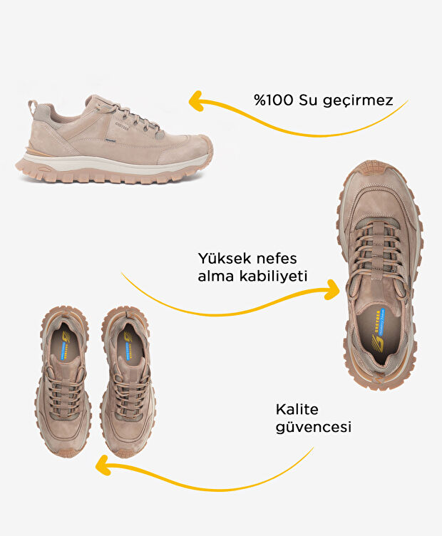 Erkek Vizon Hakiki Deri Su Geçirmez Outdoor Ayakkabı - 2