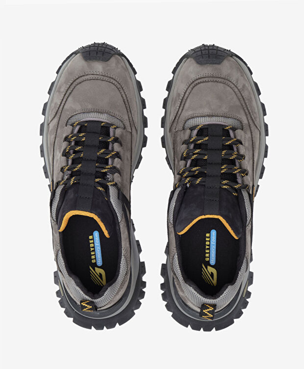 Erkek Koyu Gri Hakiki Deri Su Geçirmez Outdoor Ayakkabı - 6