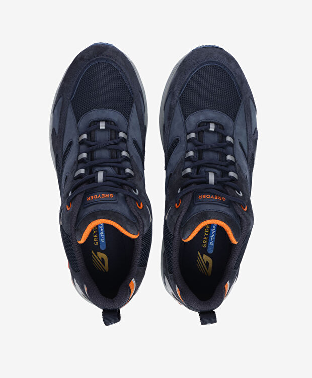 Erkek Lacivert Hakiki Deri Su Geçirmez Outdoor Ayakkabı - 5