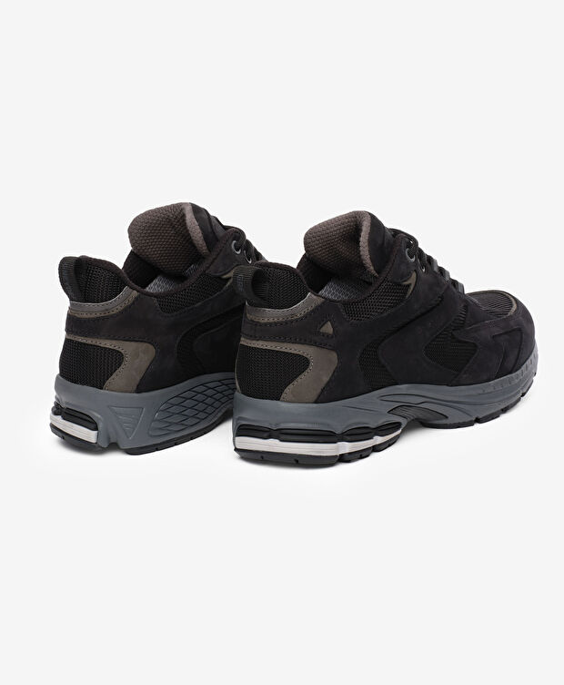 Erkek Siyah Hakiki Deri Su Geçirmez Outdoor Ayakkabı - 4