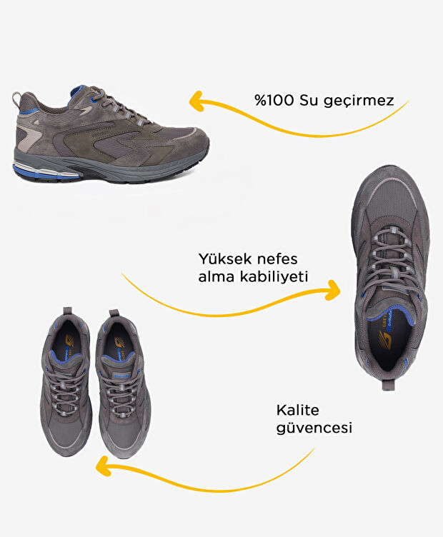 Erkek Füme Hakiki Deri Su Geçirmez Ayakkabı - 2