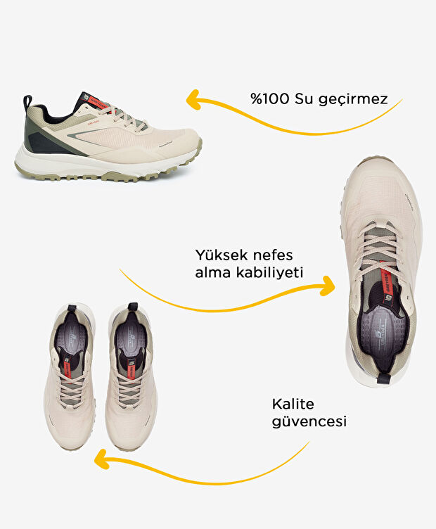 Erkek Bej Su Geçirmez Outdoor Ayakkabı - 2