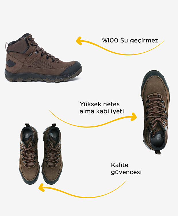 Erkek Duman Hakiki Deri Su Geçirmez Outdoor Bot - 2