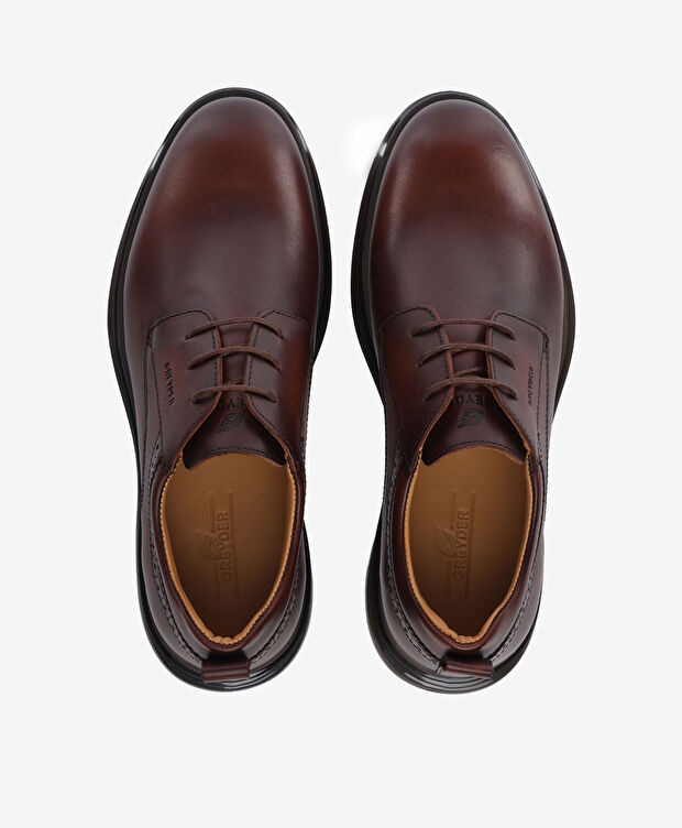 Erkek Kahverengi Hakiki Deri Oxford Ayakkabı - 5