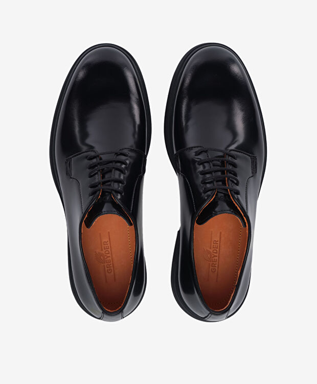 Erkek Siyah Hakiki Deri Oxford Ayakkabı - 5