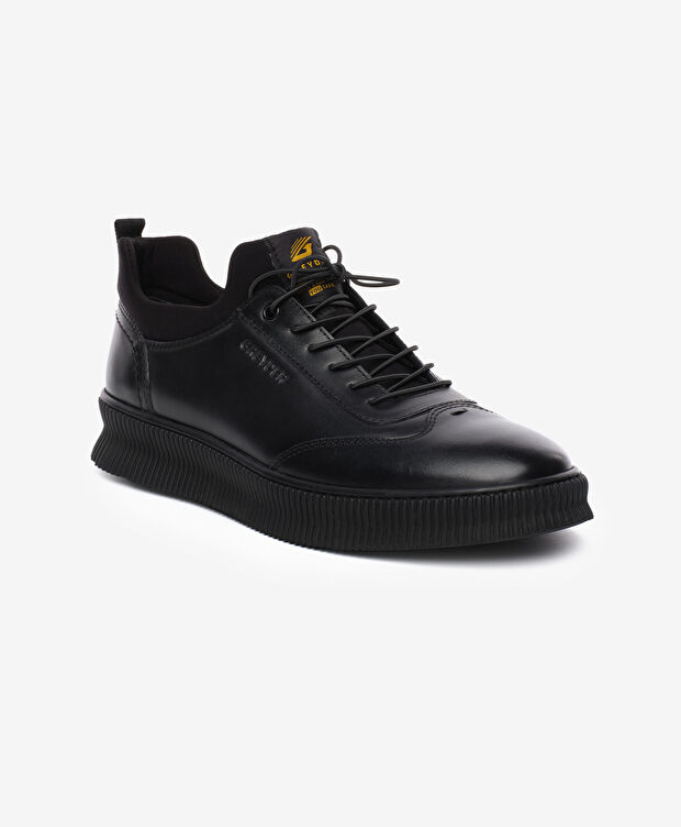 Erkek Siyah Hakiki Deri Ayakkabı - 2