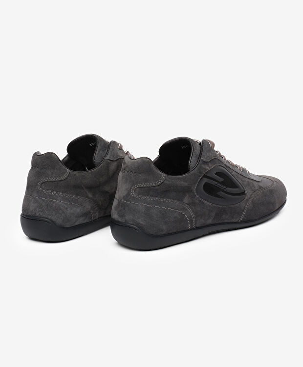 Erkek Füme Hakiki Deri Sneaker Ayakkabı - 4