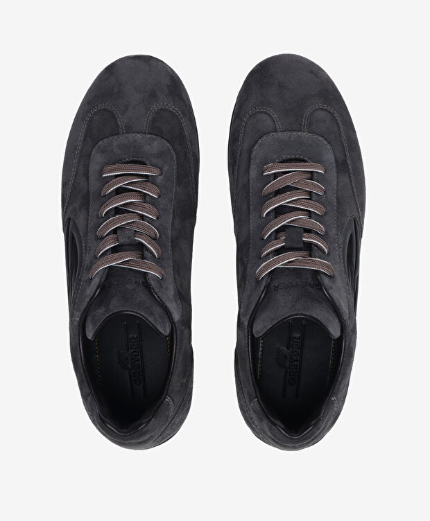 Erkek Füme Hakiki Deri Sneaker Ayakkabı - 5