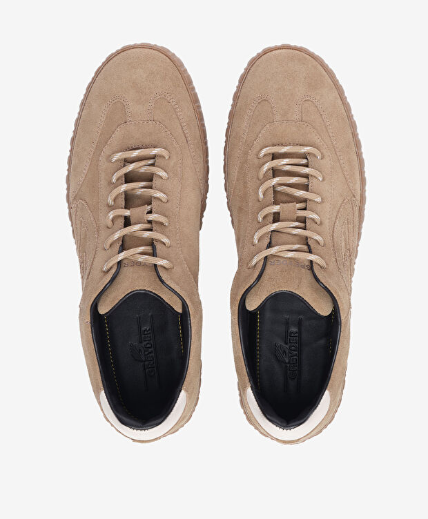 Erkek Vizon Hakiki Deri Sneaker Ayakkabı - 5