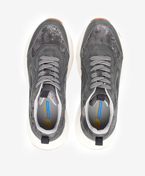 Erkek Siyah Hakiki Deri Spor Ayakkabı - 5