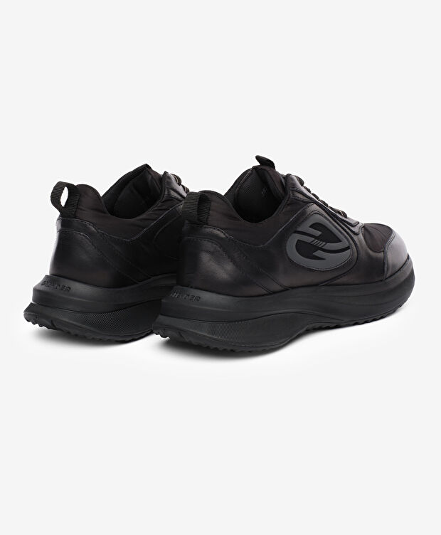 Erkek Siyah Hakiki Deri Spor Ayakkabı - 4