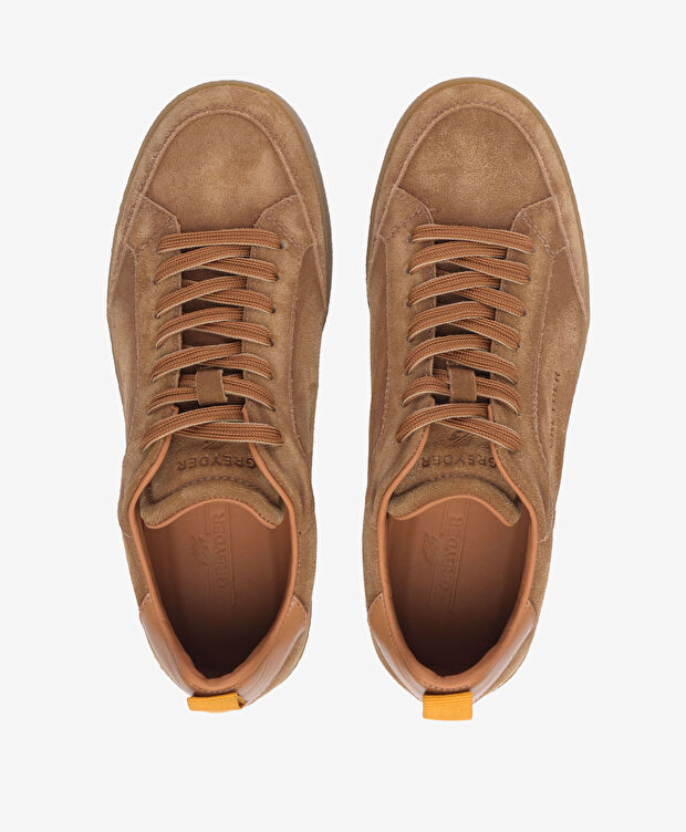 Erkek Taba Hakiki Deri Sneaker Ayakkabı - 5