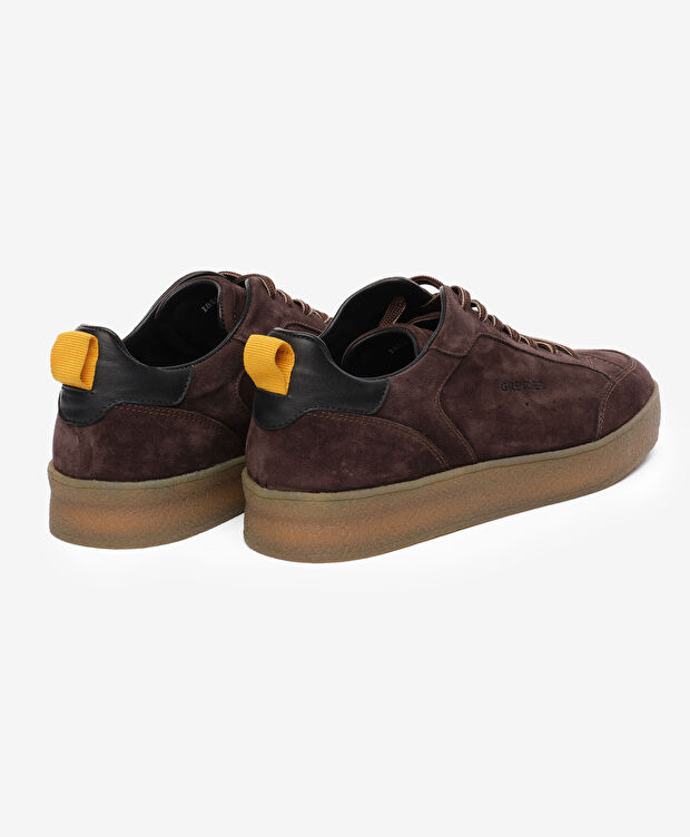 Erkek Kahverengi Hakiki Deri Sneaker Ayakkabı - 4