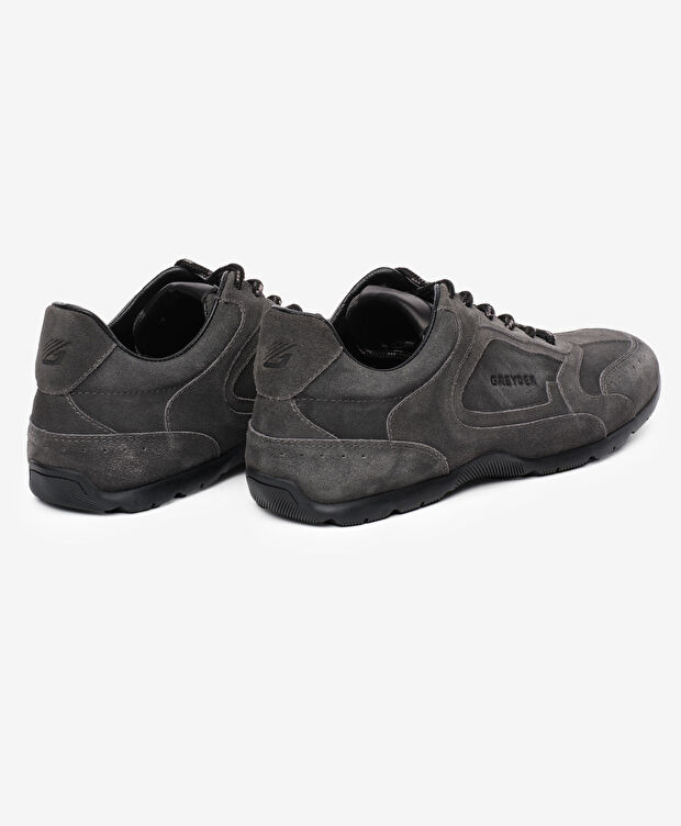 Erkek Siyah Hakiki Deri Spor Ayakkabı - 4