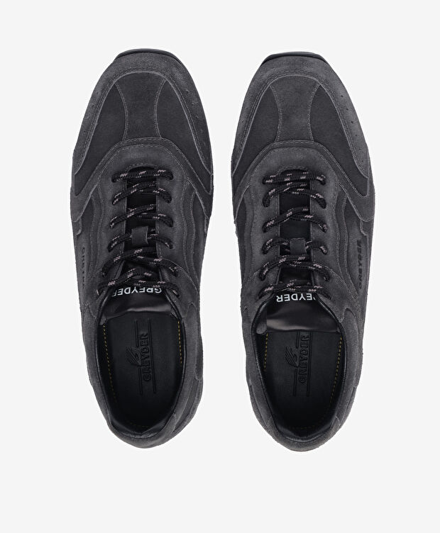 Erkek Siyah Hakiki Deri Spor Ayakkabı - 5