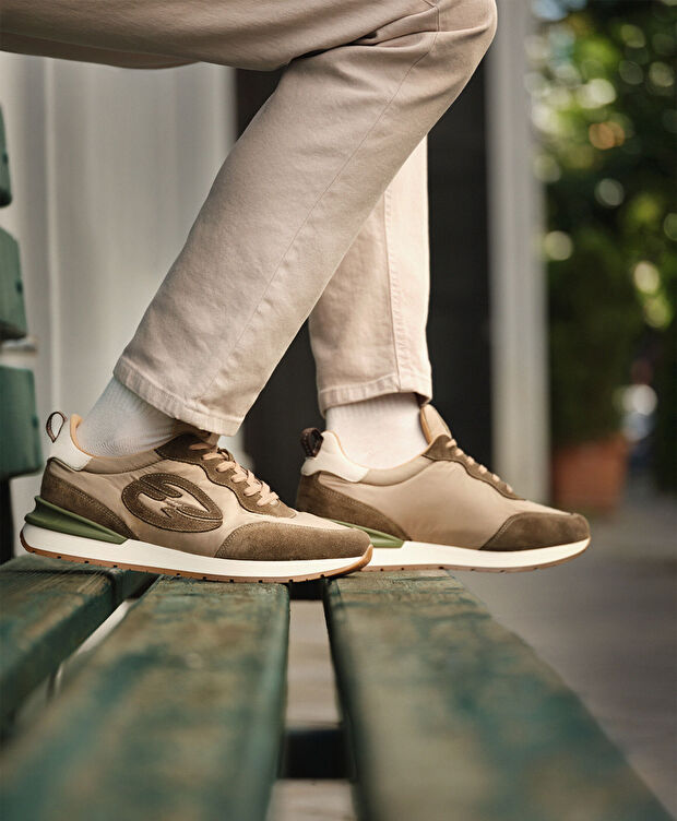 Erkek Haki Hakiki Deri Spor Ayakkabı - 8