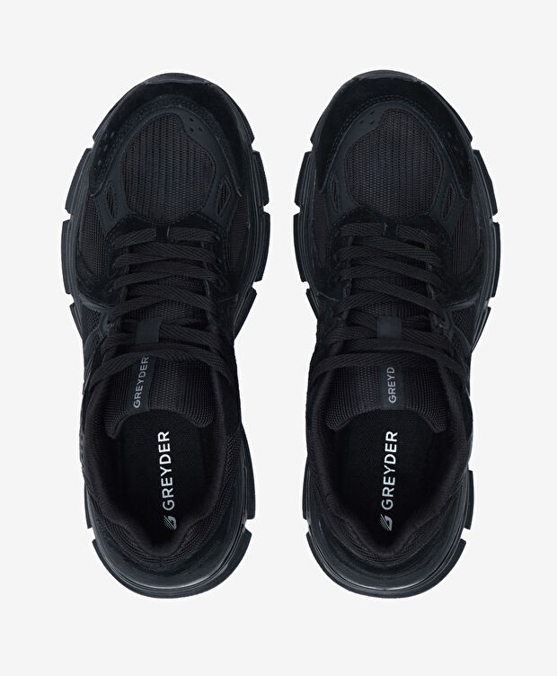 Erkek Siyah Hakiki Deri Spor Ayakkabı - 5