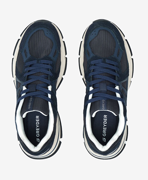 Erkek Lacivert Hakiki Deri Spor Ayakkabı - 5