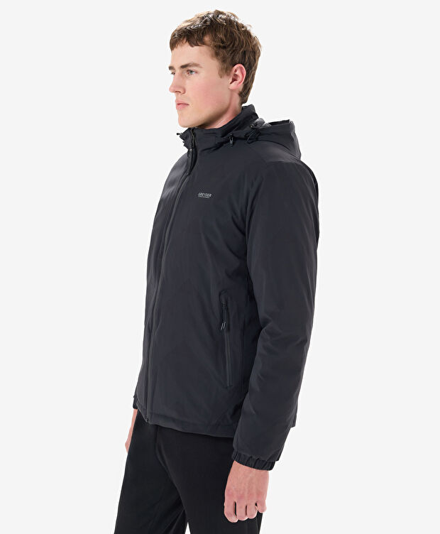 Erkek Siyah Suya Dayanıklı Kaz Tüyü Mont - 3