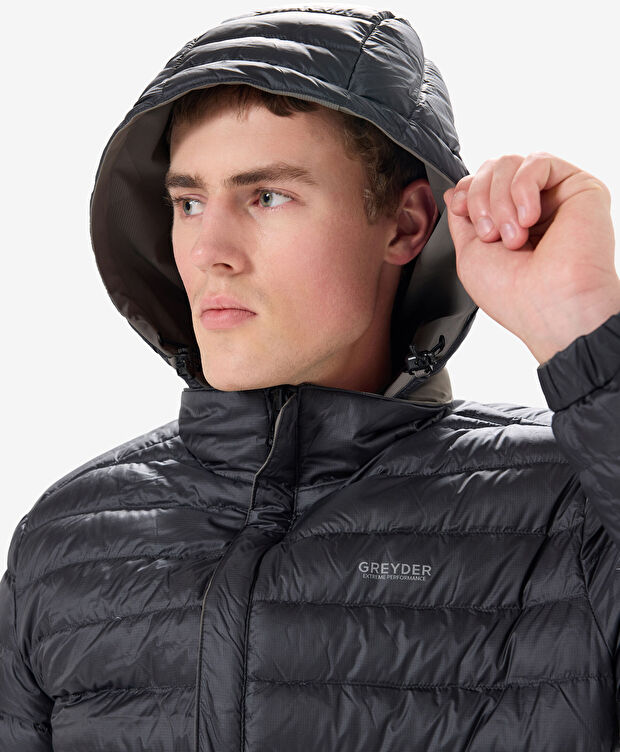 Erkek Haki Suya Dayanıklı Kaz Tüyü Mont - 9