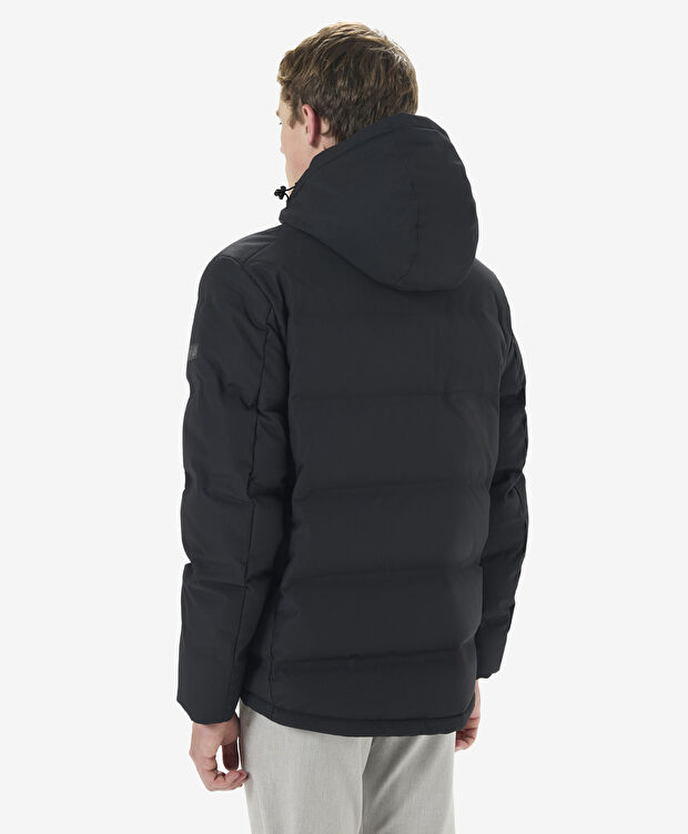 Erkek Siyah Suya Dayanıklı Kaz Tüyü Mont - 2