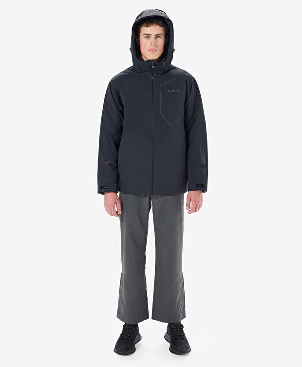 Erkek Siyah Su Geçirmez Kaz Tüyü Mont - 4