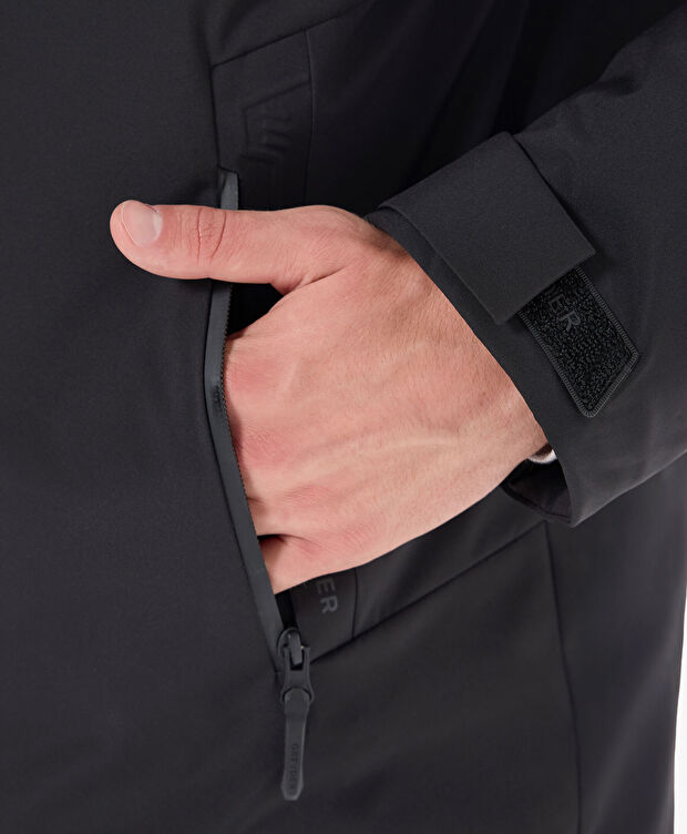 Erkek Siyah Suya Dayanıklı Kaz Tüyü Mont - 5