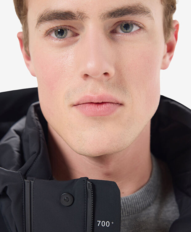 Erkek Siyah Suya Dayanıklı Kaz Tüyü Mont - 6