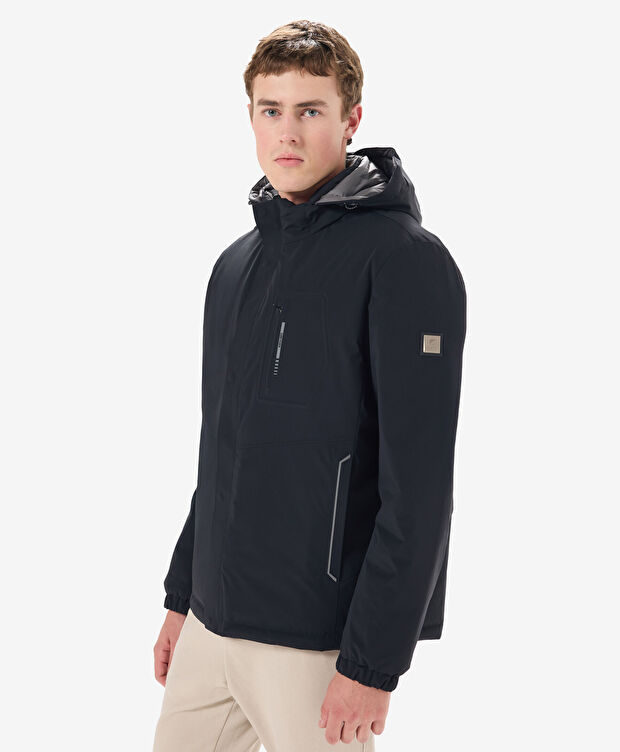 Erkek Siyah Suya Dayanıklı Kaz Tüyü Mont - 3