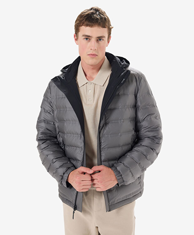 Erkek Siyah Suya Dayanıklı Kaz Tüyü Mont - 9