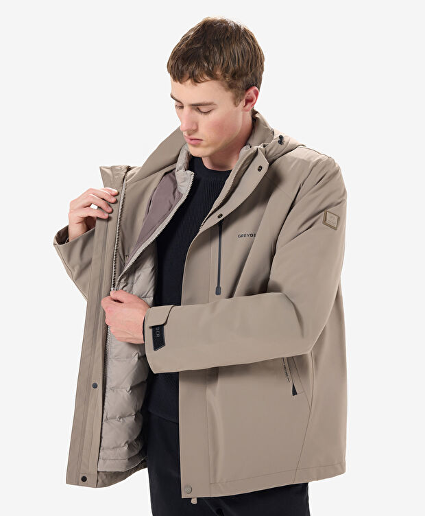 Erkek Vizon Su Geçirmez Kaz Tüyü Mont - 7