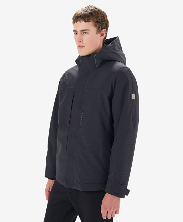 Erkek Siyah Su Geçirmez Kaz Tüyü Mont - 3