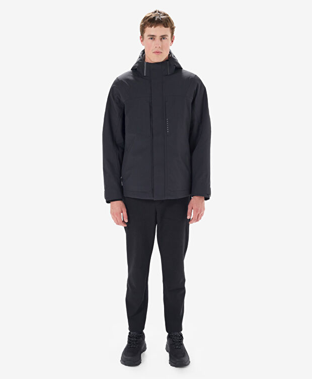 Erkek Siyah Su Geçirmez Kaz Tüyü Mont - 4